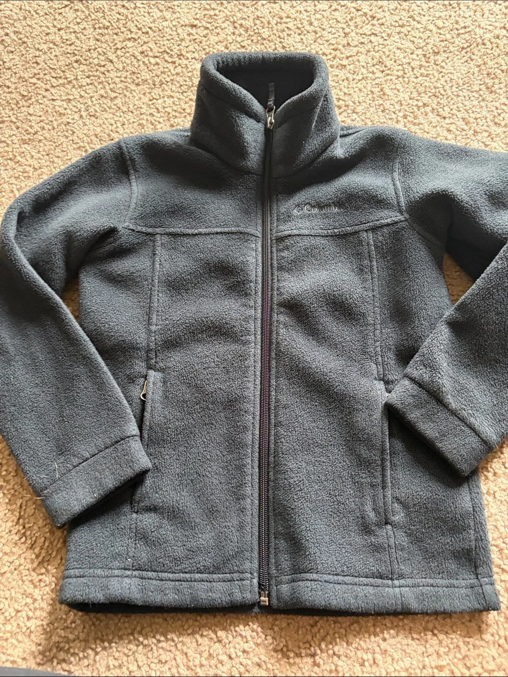 B21 6/7y NWOT Columbia Kids' Black Full-Zip Fleece Jacket